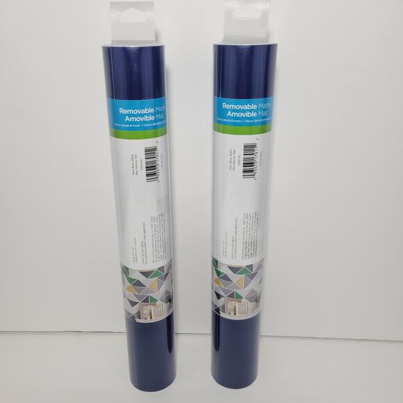 2 Cricut Premium Removable Vinyl Roll Sheets Navy Blue Matte 2005145 - Picture 3 of 4